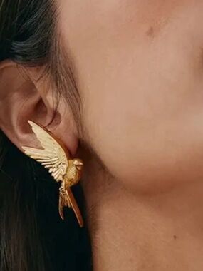 Swallow Bird Charming 18K Gold Plated Earrings